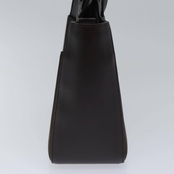 BURBERRY Hand Bag Nylon Leather Brown Silver Auth - Picture 4 of 16